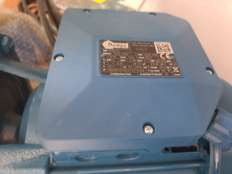 پلاک مشخصات پمپ 2 اسب 2 اینچ پنتاکس