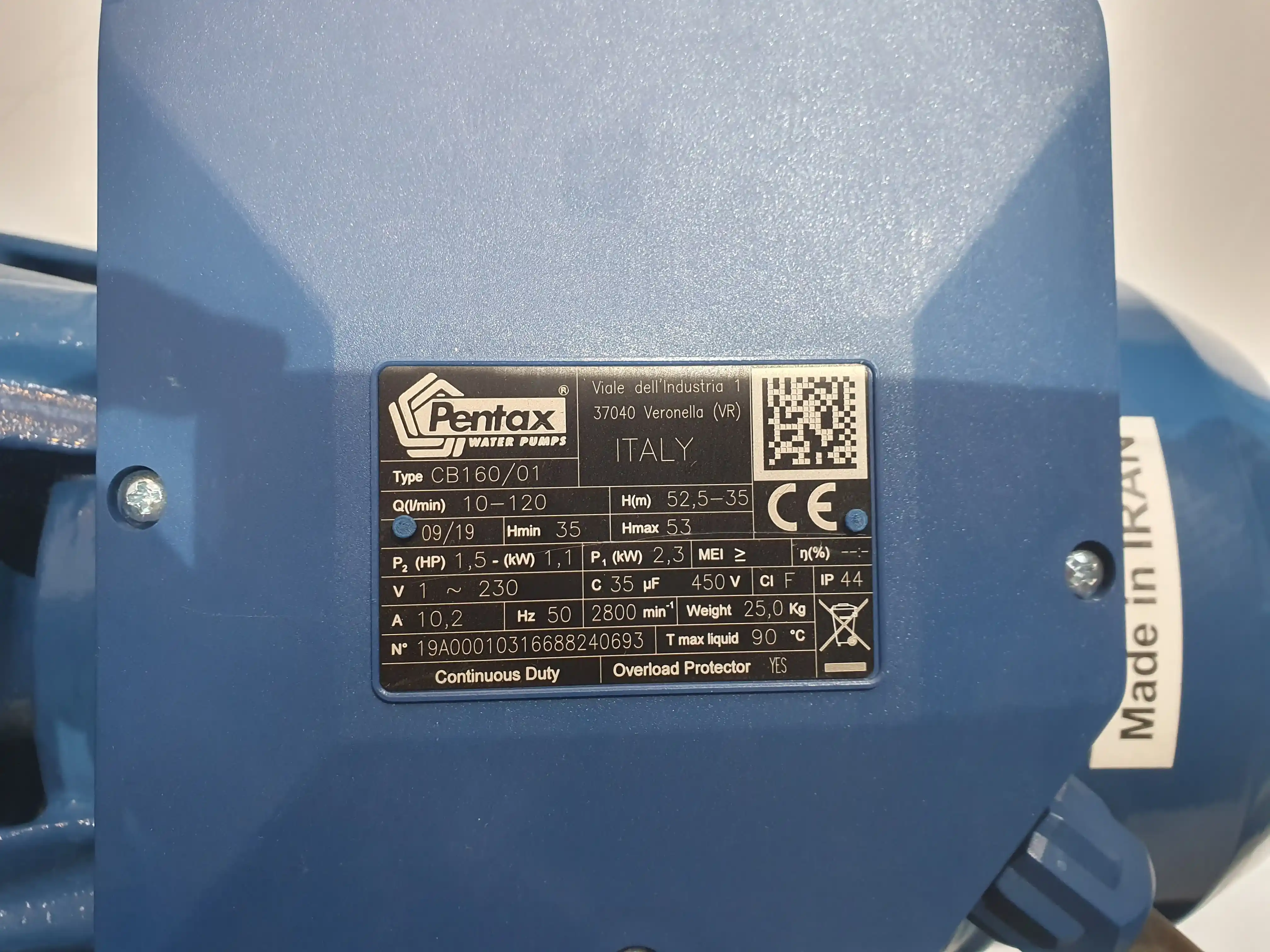 PUMP-1.5HP-IRAN-PENTAX-CB160/01