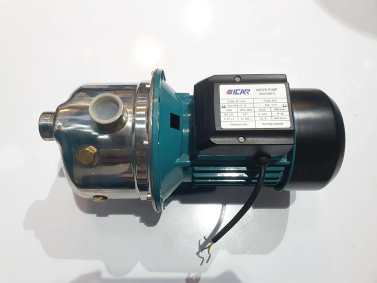 نمای از بالای پمپ جتی کله استیل یک(1) اسب ایکار